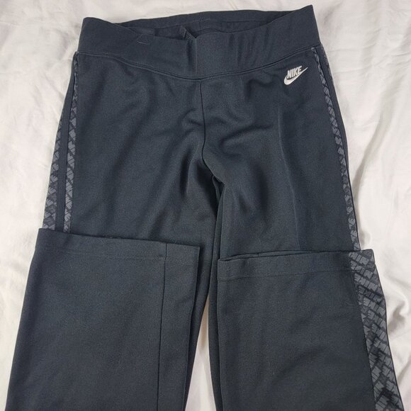 Nike Womens Small Black Wide Legs Workout Jogging Pants Leggings Training - Picture 3 of 11